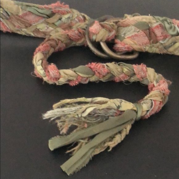UNIQUE BOHO CLOTH & RIBBON WOVEN BRAIDED BELT - Picture 3 of 10